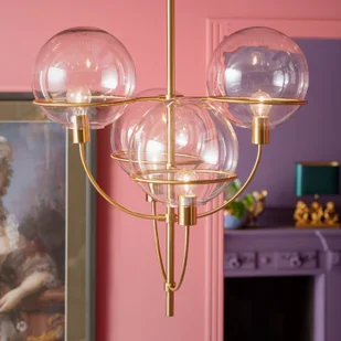 KARE Lantern żyrandol Ø 68cm 4-pkt. złoty - Lampy sufitowe - miniaturka - grafika 2