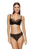 Biustonosze - Madame biustonosz półusztywniany z haftem czarny (kolor czarny, rozmiar 80D) - miniaturka - grafika 1