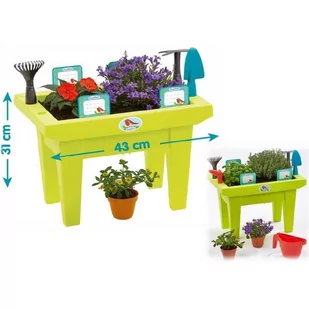 SMOBY Stół ogrodnika dla dzieci 43x27,5x31 cm z akcesoriami Smoby - Place zabaw - miniaturka - grafika 2