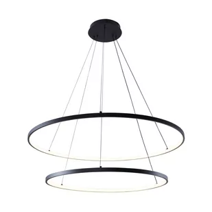 Lampa wisząca LED, dwa okręgi na zwisach 2023200-BK z serii BRENO - Lampy sufitowe - miniaturka - grafika 1