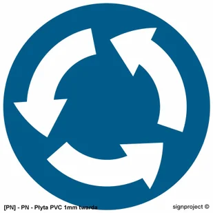 SIGNPROJECT SA018 - Ruch okrężny 300x300 - Tablice BHP - miniaturka - grafika 1