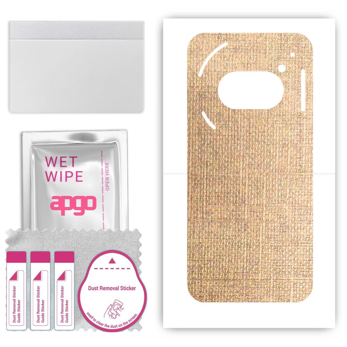 Folia naklejka skórka strukturalna na TYŁ do Nothing Phone (2a) Plus - Tkanina Denim Beżowy - apgo SKINS