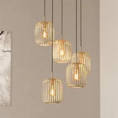 Lampy sufitowe - EGLO Lampa wisząca Romazzina, kolor piaskowy, stal, Ø 50 cm, 5-punktowa. - miniaturka - grafika 1