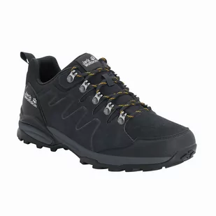 Buty męskie na wędrówki Jack Wolfskin REFUGIO TEXAPORE LOW M phantom / burly yellow XT - 39,5 - Buty trekkingowe męskie - miniaturka - grafika 1