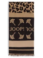 Apaszki i szaliki damskie - JOOP! Szalik damski Kobiety Bawełna brązowy|czarny wzorzysty, ONE SIZE - miniaturka - grafika 1