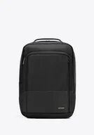Torby na laptopy - Męski plecak na laptopa 15,6” prosty do samolotu czarny - miniaturka - grafika 1