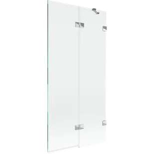 Mexen Lunar parawan nawannowy 2-skrzydłowy prawy 90 x 150 cm, transparent, chrom - 897-090-100-01-00-P - Parawany nawannowe - miniaturka - grafika 1