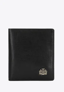 Etui na karty ze skóry z herbem bez zapięcia czarne - Etui na dokumenty i karty - miniaturka - grafika 1