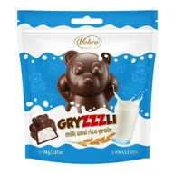 Bombonierki i czekoladki - Vobro Gryzzzli - praliny mleczne z kremem i chrupkami 74g - miniaturka - grafika 1