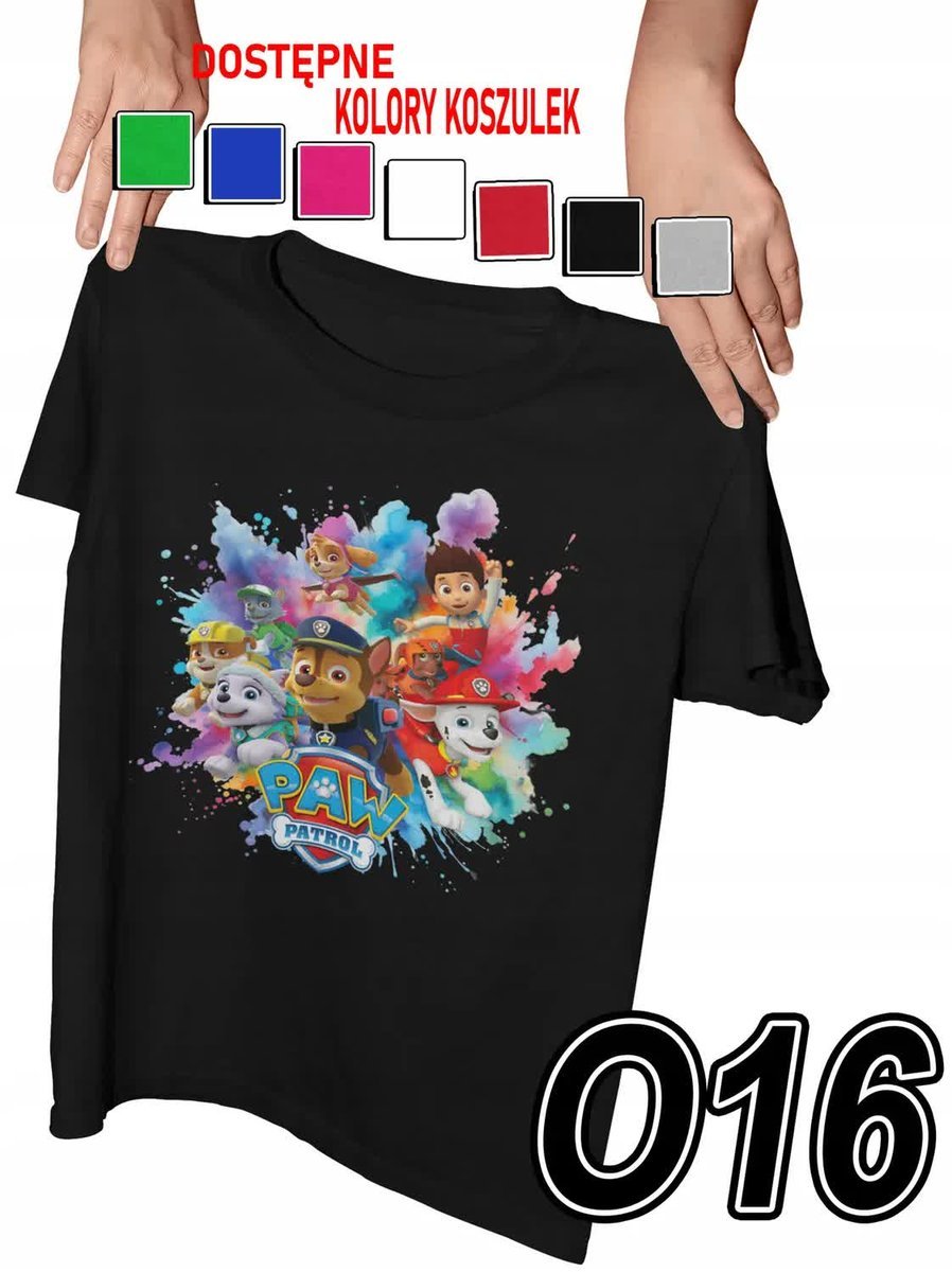 Koszulka Dziecięca Z Nadrukiem Psi Patrol Bajki Pieski Różne - L 146-152