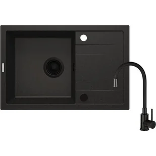 Zlewozmywak DEANTE Corio ZRCPG113 Grafitowy metalik + bateria stojąca - Zlewozmywaki z baterią - miniaturka - grafika 1