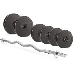 Zestaw: Gryf łamany 120cm 28mm + 40kg Gymtek - Hantle i ciężarki - miniaturka - grafika 1