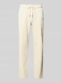 Spodnie męskie - Chinosy o kroju regular fit z fakturowanym wzorem model ‘HARLEM’ - miniaturka - grafika 1