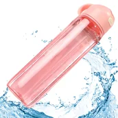 Shakery i bidony sportowe - BUTELKA BIDON NA WODĘ NAPÓJ SZCZELNA SPORTOWA Z PODZIAŁKĄ 1000ml 1l różowa - miniaturka - grafika 1