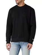 Bluzy męskie - Champion Męska bluza z kapturem American Classics Small Script Logo, czarny, S - miniaturka - grafika 1