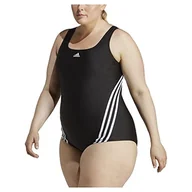 Moda i Uroda OUTLET - adidas Damski kostium kąpielowy z 3 paskami w dużych rozmiarach, 4XL duży rozmiar, czarny/biały, XL More - miniaturka - grafika 1