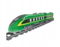 Klocki - Klocki City Pociąg Pendolino Pasażerski Zielony Tory Zabawka - miniaturka - grafika 1