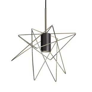 Nowodvorski Gstar 8854 Lampa wisząca zwis 1x35W GU10 Czarna/mosiądz - Lampy sufitowe - miniaturka - grafika 1