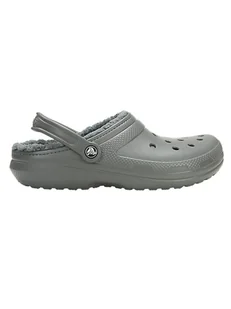 Crocs Chodaki "Classic Lined" w kolorze szarym - Klapki i japonki damskie - miniaturka - grafika 1