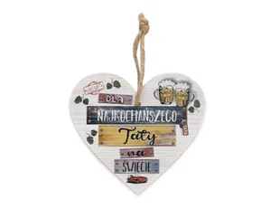 TABLICZKA DO ZAWIESZENIA SERCE DLA TATY 12x13cm - Dyplomy i okładki - miniaturka - grafika 1