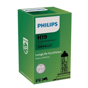 Żarówka PHILIPS H19 LongLife EcoVision (1 sztuka) - Żarówki samochodowe - miniaturka - grafika 1