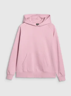 Bluza dresowa nierozpinana z kapturem damska 4F 4FWMM00TSWSF1764-56S Różowy XS - Bluzy damskie - miniaturka - grafika 1