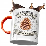 Kubki - Kubek Pomarańczowy Dla Siostrzenicy na Prezent z Nadrukiem ze Zdjęciem + Opakowanie na prezent (wzór 01) - miniaturka - grafika 1