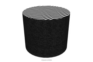 Czarna pufa zigzag nowoczesna RASIL - Pufy i podnóżki Czarna pufa zigzag nowoczesna RASIL - Pufy i podnóżki - miniaturka - grafika 1
