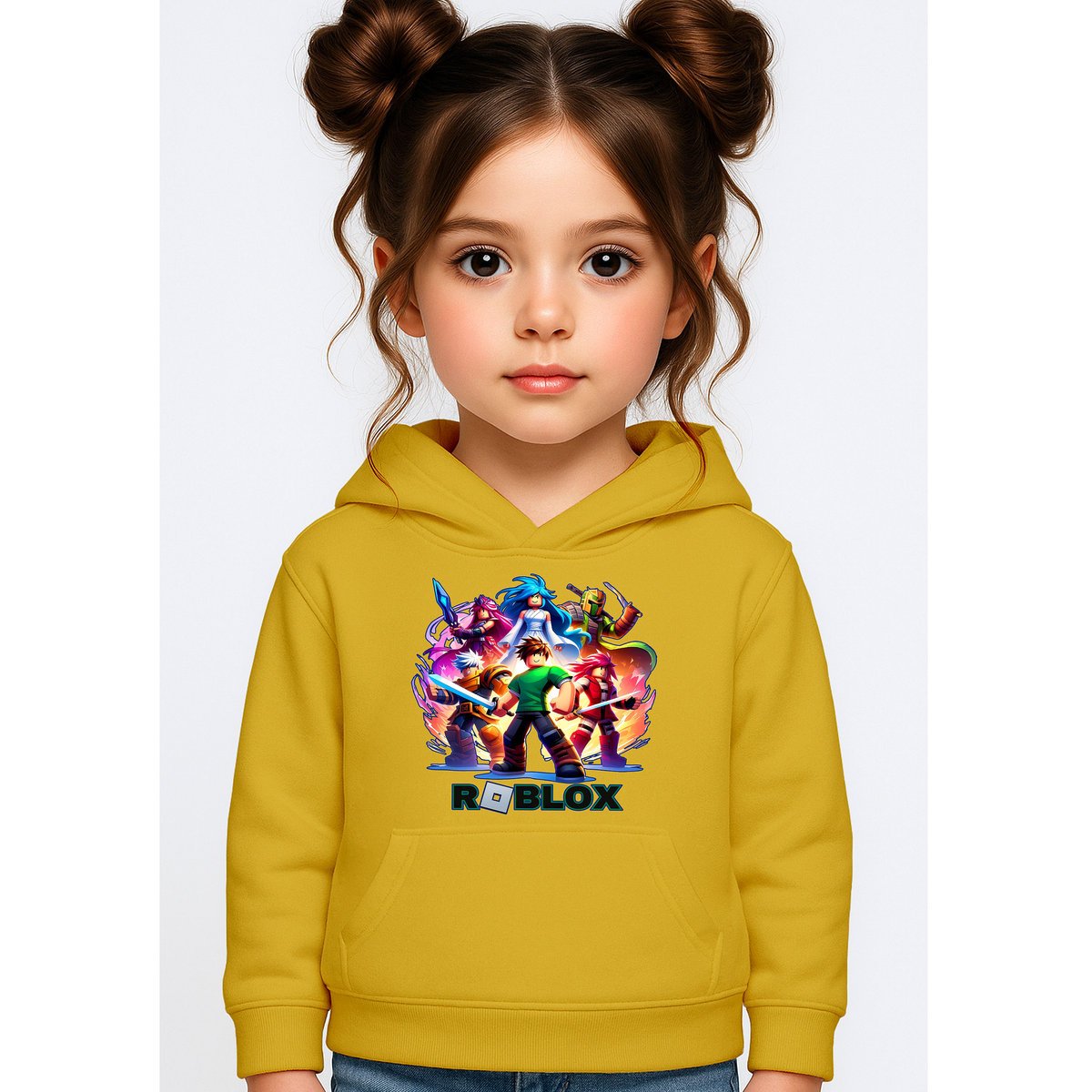 BLUZA DZIECIĘCA Z KAPTUREM ROBLOX 110-116 DLA DZIECKA PREZENT