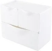 Akcesoria podróżnicze - Przybornik nabiurkowy 3 - komorowy biały - miniaturka - grafika 1