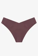 Majtki damskie - Ciemnofioletowe Majtki Brazyliany z Bezszwowym Wykończeniem Azekia - miniaturka - grafika 1