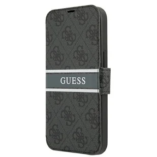 Guess GUBKP13S4GDGR iPhone 13 mini 5,4"szary/grey book 4G Stripe - Szkła hartowane na telefon - miniaturka - grafika 1