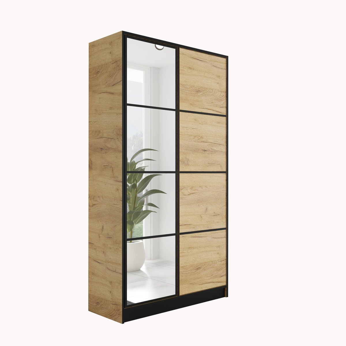 Szafa Eden 2D wzór 2 dąb craft złoty