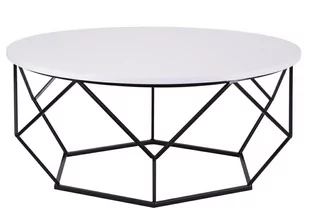 HowHomely Stolik kawowy Diamond 90 cm czarno biały HowHomely 10-1562-90-BW-MDF - Ławy i stoliki kawowe - miniaturka - grafika 1