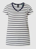Koszulki i topy damskie - T-shirt o kroju slim fit z wzorem w paski model ‘Eyben’ - miniaturka - grafika 1