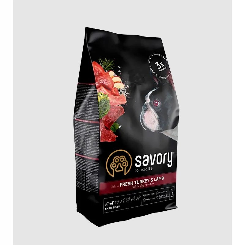 SAVORY KARMA SUCHA Z INDYKIEM I JAGNIĘCINĄ DLA PSÓW DOROSŁYCH MAŁYCH RAS 3 KG