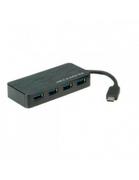 Huby USB - ROLINE Hub USB Typ C 4x USB3.0 - miniaturka - grafika 1