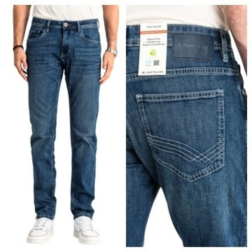 Spodnie Męskie Jeansowe Tom Tailor Marvin Klasyczne Denim W33 L34