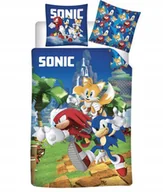 Pościel dla dzieci - Pościel Dziecięca 140x200 Bawełna Sonik Gra Sega Sonic 06 - miniaturka - grafika 1