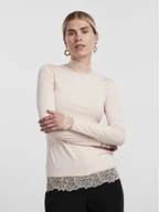 Bluzki damskie - YAS Bluzka Elle 26024677 Beżowy Slim Fit - miniaturka - grafika 1