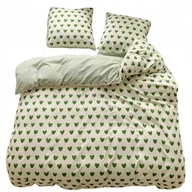 Pościel - POŚCIEL 160x200 DWUSTRONNA BAWEŁNA SATYNA GierekHoff KOMPLET 3 cz. ZIE/SERD - miniaturka - grafika 1