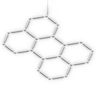 Lampa LED Hexagon 206x301cm 240W 6500K IP20 sufitowa oświetlenie do garażu warsztatu MasterLED - Lampy sufitowe Lampa LED Hexagon 206x301cm 240W 6500K IP20 sufitowa oświetlenie do garażu warsztatu MasterLED - Lampy sufitowe - miniaturka - grafika 1