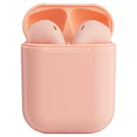 Słuchawki - Słuchawki bezprzewodowe Inpods 12 Powerbank, różowe - miniaturka - grafika 1