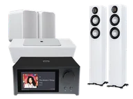 Kino domowe - NAD C 700 V2 (czarny) + Carina FS247.4 (biały) + PULSE SUB+ (biały) + PULSE FLEX 2i (biały) - miniaturka - grafika 1