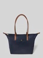 Torebki damskie - Torba shopper z aplikacją z logo - miniaturka - grafika 1