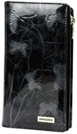 Portfele - Portfel Damski Skórzany GREGORIO Lakierowany Długi Z Suwakiem Na Zewnątrz BTS-124 CZARNY 19,5 x 10 x 3,5 [cm] - miniaturka - grafika 1