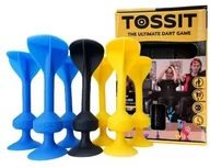 Zabawki zręcznościowe - Gra w rzutki z silikonowymi przyssawkami TOSSIT Zestaw Startowy, niebieski i żółty - miniaturka - grafika 1