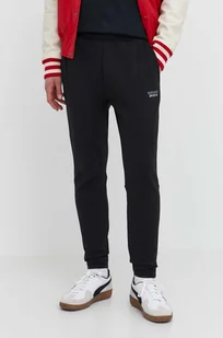 Superdry spodnie dresowe kolor czarny z nadrukiem - Spodnie męskie - miniaturka - grafika 1