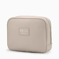 Kosmetyczki, organizery i kuferki - Kosmetyczka Damska Podróżna Duża Pojemna Zamek PUCCINI Beżowa QML008-2A - miniaturka - grafika 1