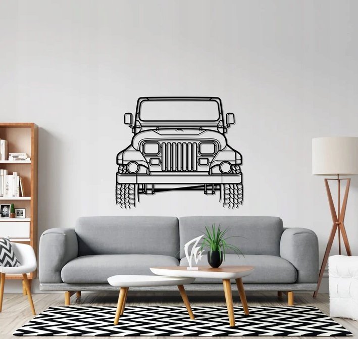 DEKORACJA ścienna Obraz samochód Wrangler Sahara 1988